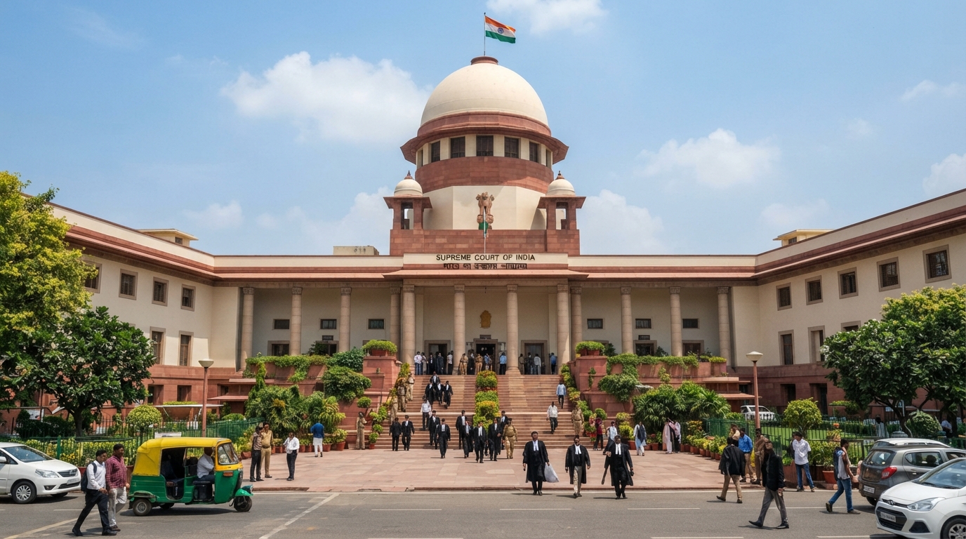 The Supreme Court of India building in New Delhi.