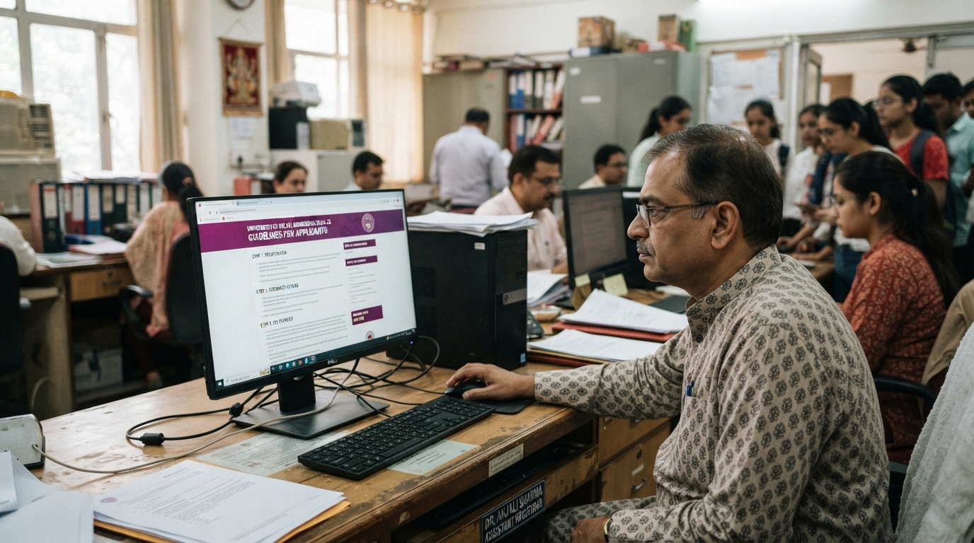 Application portal preview for higher education admissions in India